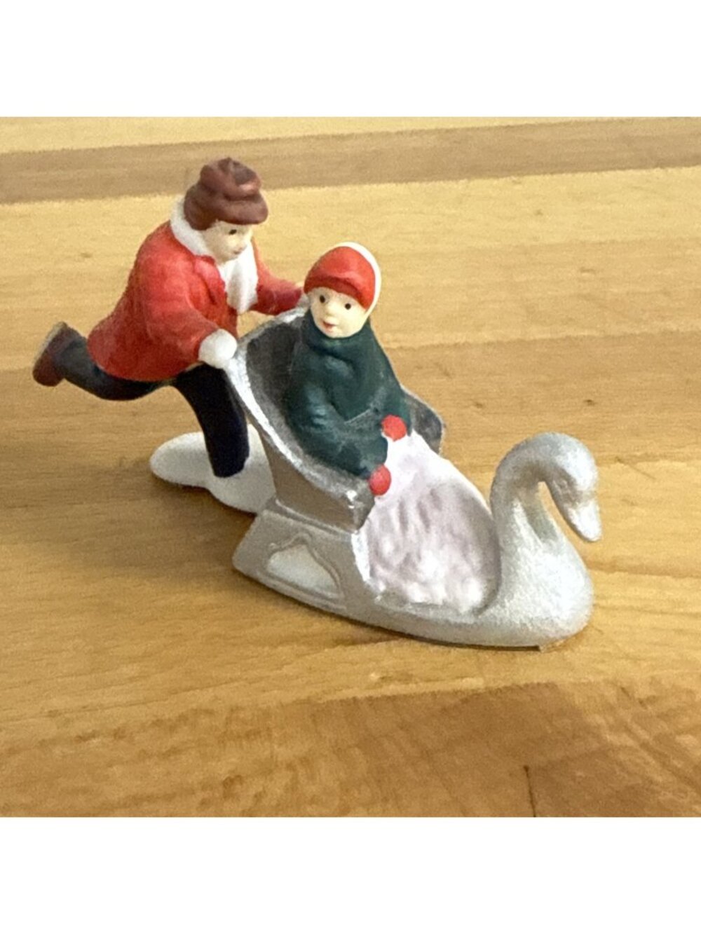 Dept 56 Heritage Village New England Winter Skating Swan Accessory Figurine